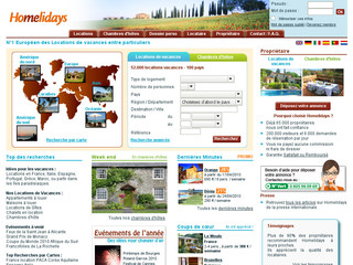 Aperçu visuel du site http://www.homelidays.com
