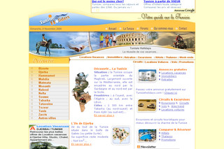 Aperçu visuel du site http://www.tunisieholidays.com