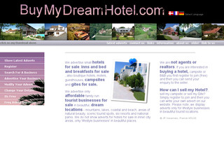 Aperçu visuel du site http://www.buymydreamhotel.com/index_fr.html