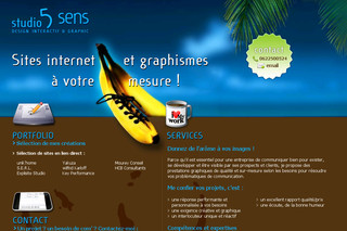 Aperçu visuel du site http://www.cinq-sens.com