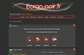 Aperçu visuel du site http://www.ecran-noir.fr/