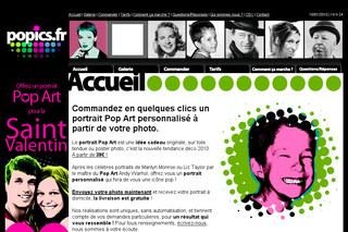 Aperçu visuel du site http://www.popics.fr
