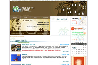 Aperçu visuel du site http://www.marrakech-hotels.ma