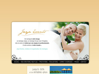 Aperçu visuel du site http://www.jaya-events.com