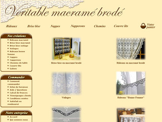 Aperçu visuel du site http://www.veritable-macrame.com