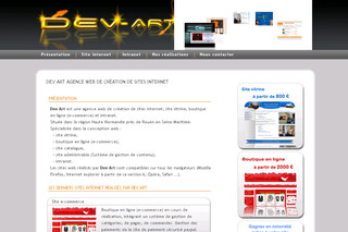 Dev-art.fr - Création de site Internet Rouen Dev Art