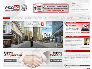 Aperçu visuel du site http://www.acqad.com/