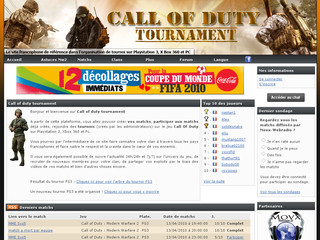 Aperçu visuel du site http://www.cod-tournament.fr