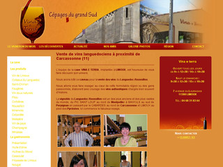 Aperçu visuel du site http://www.vinaeterra.com