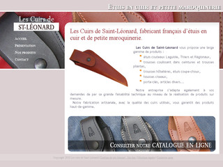 Aperçu visuel du site http://www.cuirsdestleonard.fr/