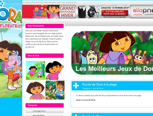 Aperçu visuel du site http://www.jeuxdora.fr