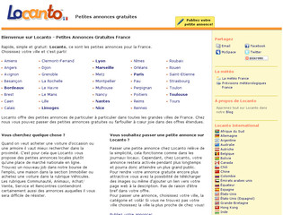 Aperçu visuel du site http://www.locanto.fr