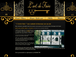 Aperçu visuel du site http://www.lartdefaire.fr
