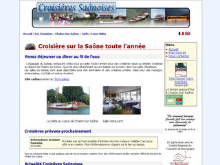 Aperçu visuel du site http://www.croisieres-saonoises.fr