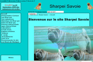 Aperçu visuel du site http://sharpei.savoie.free.fr