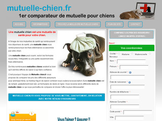 Aperçu visuel du site http://www.mutuelle-chien.fr