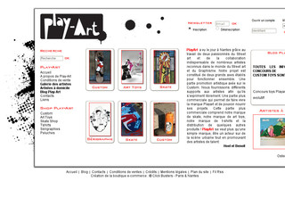 Aperçu visuel du site http://www.play-art.fr