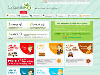 Aperçu visuel du site http://www.creditzipzap.fr/
