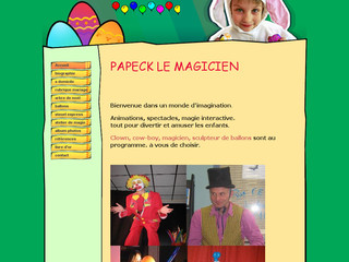 Aperçu visuel du site http://www.papecklemagicien.com