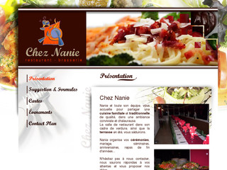 Aperçu visuel du site http://www.restaurant-chez-nanie.com