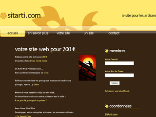 Aperçu visuel du site http://www.sitarti.com