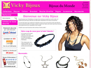 Aperçu visuel du site http://www.vickybijoux.fr