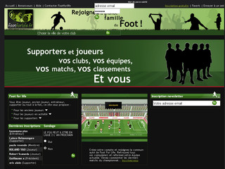 Aperçu visuel du site http://www.footforlife.fr