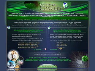 Aperçu visuel du site http://www.veteaconcept-informatique.fr
