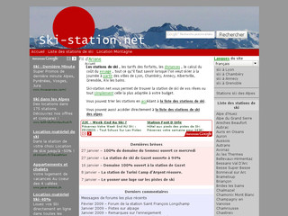 Aperçu visuel du site http://www.ski-station.net/