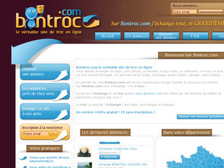 Aperçu visuel du site http://www.bontroc.com