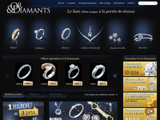 Aperçu visuel du site http://www.or-et-diamants.com