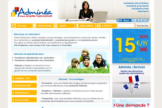 Aperçu visuel du site http://www.adminea.fr