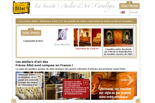 Aperçu visuel du site http://www.freres-allot.com