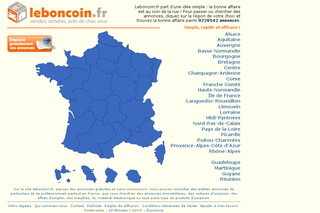 Aperçu visuel du site http://www.leboncoin.fr/