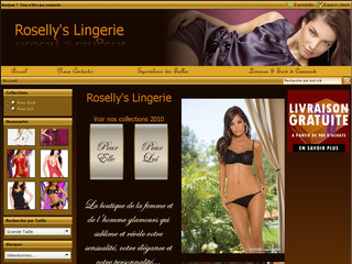 Aperçu visuel du site http://www.rosellyslingerie.com