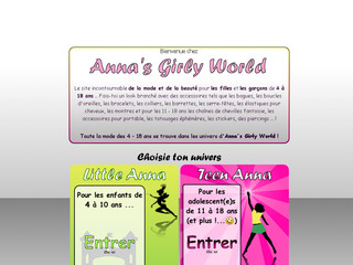 Anna's Girly World - Toute la mode des 4-18 ans - Annasgirlyworld.com