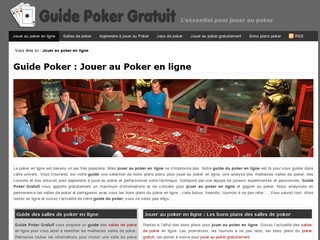 Aperçu visuel du site http://www.guide-poker-gratuit.com/