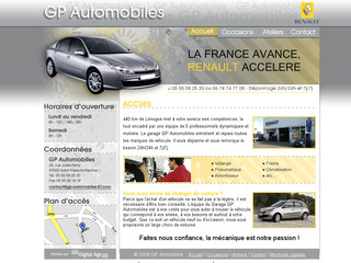 Aperçu visuel du site http://www.gp-automobiles-87.com