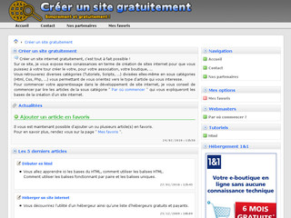 Créer un site Internet gratuitement avec Creer-un-site-gratuitement.fr