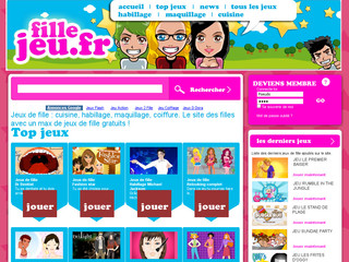 Aperçu visuel du site http://www.fille-jeu.fr
