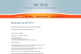 Aperçu visuel du site http://www.mc-sud.com