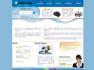 Aperçu visuel du site http://www.ivisible.com