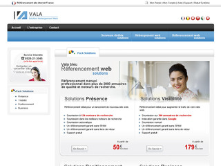 Aperçu visuel du site http://www.vala-referencement.com