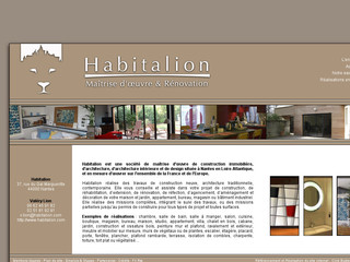 Aperçu visuel du site http://www.habitalion.com