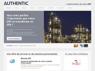 Aperçu visuel du site http://www.authentic-conseil.fr