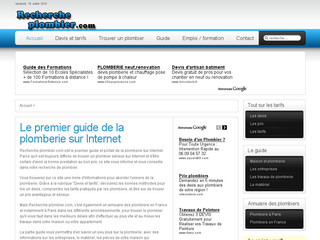Aperçu visuel du site http://www.recherche-plombier.com/