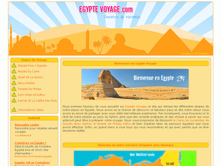Aperçu visuel du site http://www.egypte-voyage.com