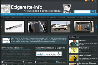 Aperçu visuel du site http://Ecigarette-info.com