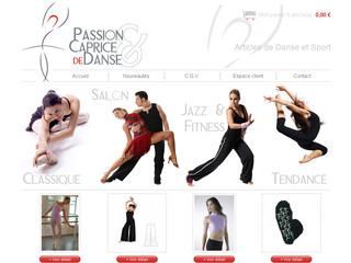 Aperçu visuel du site http://www.articles-de-danse.com/