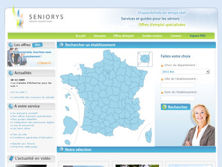 Aperçu visuel du site http://www.seniorys.com